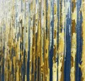 青い金色の雨水の壁の装飾の詳細
